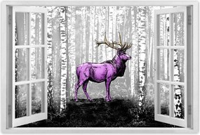 Poszterek 120x80 Szarvas Nyírfa Erdő