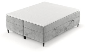 Szürke ágyneműtartós boxspring ágy 140x200 cm Araya – Maison de Rêve