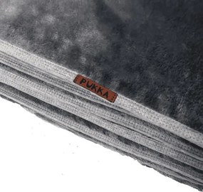 Vastag meleg dupla rétegű flanel Fleece szürke takaró