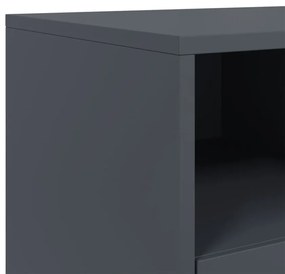 antracitszürke acél TV-szekrény 68 x 39 x 60,5 cm