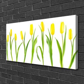 Vászonkép Tulipán sárga virágok 140x70 cm