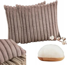 Velúr Díszpárnahuzat 2EL Plüss Puha Velvet Feel Teve 50CM