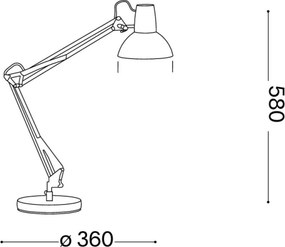 Ideal Lux - Asztali lámpa WALLY 1xE27/42W/230V fekete/rézszínű