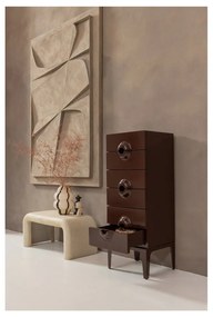 Krémszínű dohányzóasztal szett kő dekorral 2 db-os 42x92 cm Stani – WOOOD