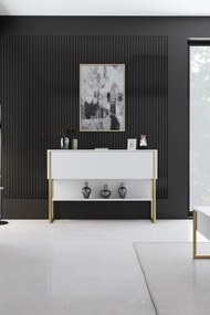 Komód Luxe - Gold, White