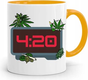 Dohányosoknak 420 Cbd Bögre Sárga Ajándék fényképes nyomtatással
