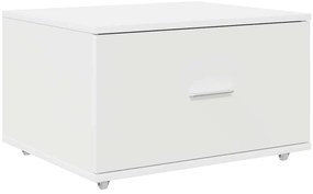 Asztal fiókkal polcokkal Fehér 131.5 x 50 x 106.5 cm Faanyag
