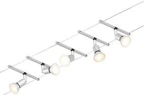 Paulmann 94442 - 5x GU5,3/10W SALT spotlámpa, matt króm, 230V