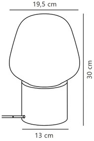 Nordlux - Asztali lámpa CHRISTINA 1xE27/25W/230V beton/fekete