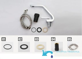 Álló fürdőszobai csaptelep EYN KA933141 ívelt kialakítással, sárgaréz testtel, többféle színváltozatban