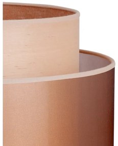 Duolla - Asztali lámpa WOOD BOHO 1xE27/15W/230V átm. 25 cm réz/barna/bézs