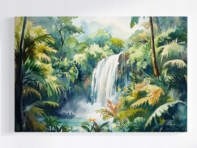Poszter Trópusi Esőerdő Dzsungel Vízesés 60x40