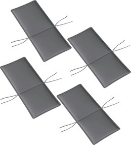 Outsunny 4 db-os kültéri székpárna szett, magas háttámlás székre, megkötőkkel és állítható szíjjal, anti-fading UPF50+ festett szövet, kert, terasz, e