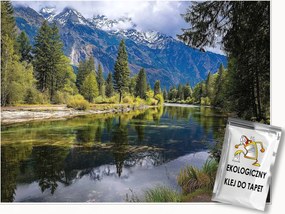 Fotótapéta Tájkép Folyó Hegyek 3D Tájkép Falra Hálószoba Nappali 400x280