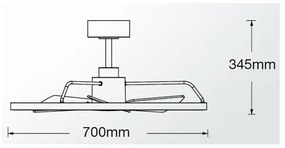 Lucci Air 21612286- LED Dimmelhető ventilátor CESSNA LED/36W/230V 3000/4000/5000K fehér + távirányító