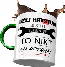 Zöld bögre Krisztián Férj Kolléga Ajándék Nyomtatott Fotóval