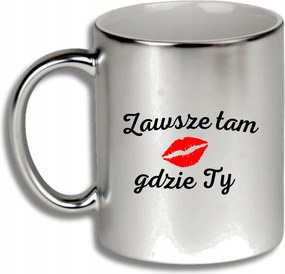 Ezüst Bögre Ajándék Különböző Alkalmakra Mindig Ott, Ahol Te