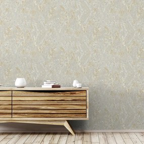 Arthouse Signature 2 Marble Patina arany-szürke márvány mintás fémhatású vinyl tapéta – 296804