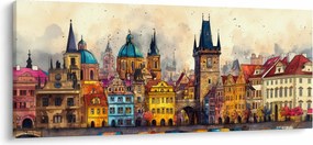 Kép - Ősz a festett városban (120x50 cm)