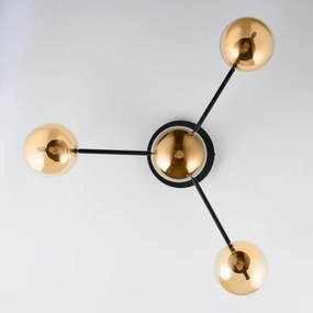 Jupiter 2031 - Felületre szerelhető csillár FIGARO 4xG9/10W/230V fekete/arany/bézs