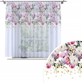 Függöny Kész Fátyol 200X150 Festett Mintás Béka Szalag Függöny 010