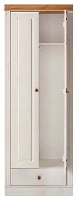 Fehér borovi fenyő ruhásszekrény 65x180 cm Anita – Støraa