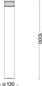 Ideal Lux - LED Kültéri lámpa BOEING LED/14W/230V 100 cm IP65 fekete