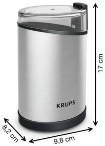 Krups - Elektromos kávébab daráló 85g FAST-TOUCH 200W/230V króm