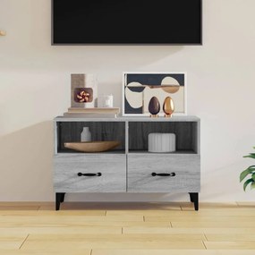 Szürke sonoma színű szerelt fa tv-szekrény 80x36x50 cm
