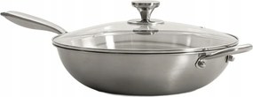 Arden rozsdamentes acél mély serpenyő Homla indukciós fedővel