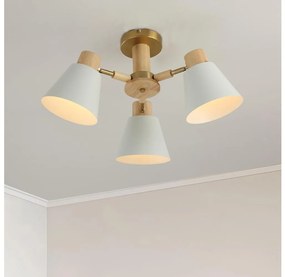 Brilagi - Felületre szerelt csillár LUND WOOD 3xE27/40W/230V, átmérő 50 cm, kaucsukfa