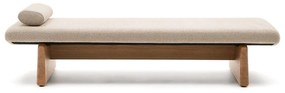Bézs-natúr színű zsenília heverő (variálható sarok) Topaz – Kave Home