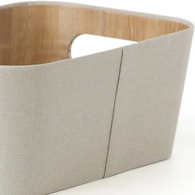 Kitchisimo 2 db tároló kosár szett 26 × 18 × 11cm, krém színű, S