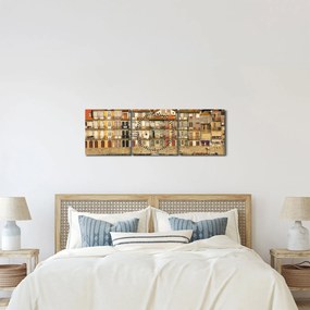 Kép - Vízparti negyed, Portugália (órával) (90x30 cm)
