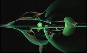 Fotótapéta Flizelin Tapéta Hálószobába és Nappaliba Zöld hullámok 416x254