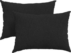 vidaXL Kanapé párnák 2 pcs Fekete 70 x 50 cm szövet