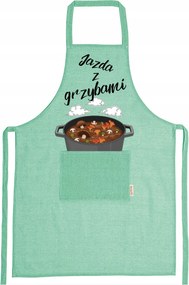 Újrahasznosított Pamut Kötény Öko Ajándék Lovaglás Gomba Nagymama