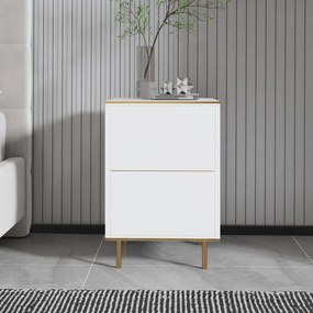 Éjjeliszekrény Imaj - Marble, White