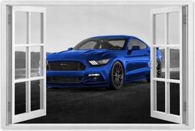 Poszter 60x40 Kék Ford Mustang