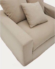 Bézs len fotel Nora – Kave Home