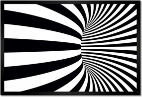 Poszter keretben 60x40 Absztrakt fekete-fehér