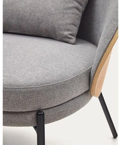 Szürke-natúr színű fotel Eamy – Kave Home