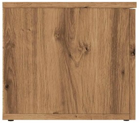 kézműves tölgy színű szerelt fa TV-szekrény 80x34x30 cm