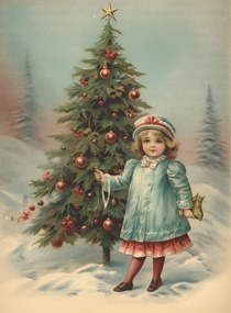 Poszter Mikulás Karácsonyfa Mikulás Karácsony P2379_40x50