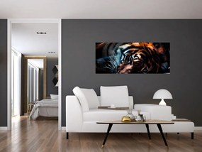 Egy fekvő tigris képe (120x50 cm)