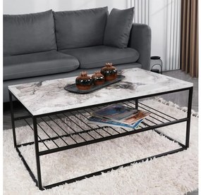 Asir Kávésasztal ASUDE 43x95 cm fekete/fehér AS0885