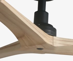 FARO 34284 - Mennyezeti ventilátor KLIM S fenyő/fekete átm. 92,5 cm + távirányító