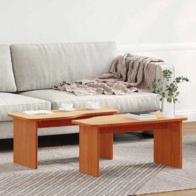 Dohányzóasztal 2 pcs Viaszbarna 100 x 69 x 35.5 cm
