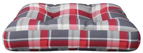 piros kockás szövet raklappárna 58 x 58 x 10 cm
