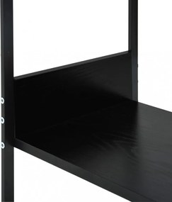 fekete kisméretű álló szerelt fa könyvespolc 33,5x39,6x79,7 cm